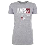 500 LEVEL Lebron James Philadelphia 76ers Elite Shirt for Women (Heather Gray, Large)