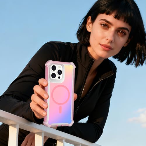 pmxlfo Magnetic Case Designed for iPhone 13 Pro Max Iridescent Back -Pink by pmxlfo - Used condition - Image 6