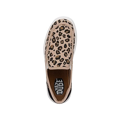 HEYDUDE Women's Sunapee Slip on Sneakers, Desert Leopard, 62
