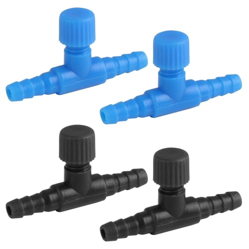 4PCS Aquarium Air Valve,Mini Shut off Ball Barb Valve,Hose