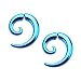 Magnetic Summer Style Blue Spiral Fake Faux Tapers Sold AS Pair w 107