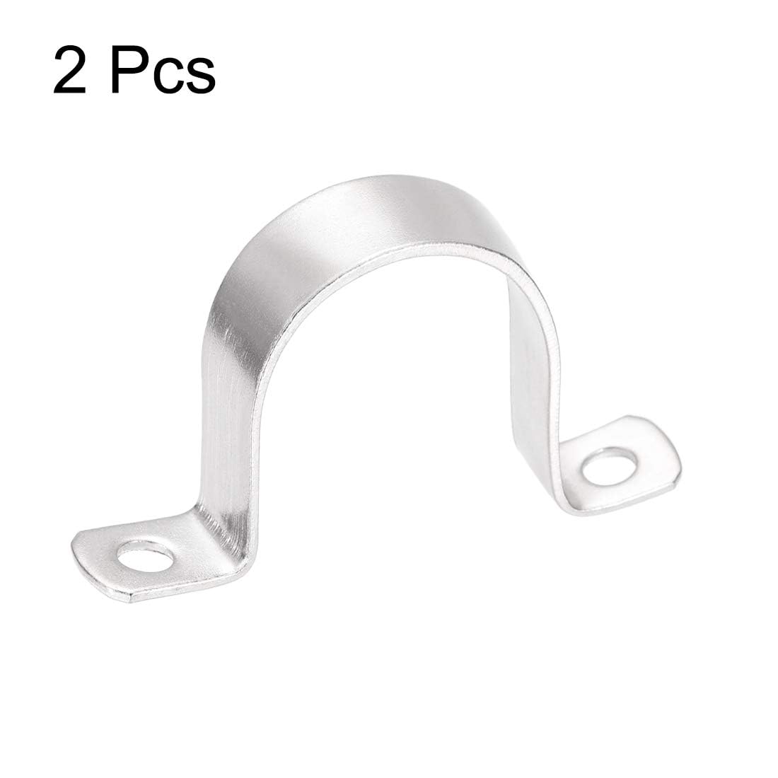 TA-VIGOR 2Pcs Rigid Pipe Straps, 50mm 2 Holes Stainless Steel Tension Tube Clip Clamp - Image 3