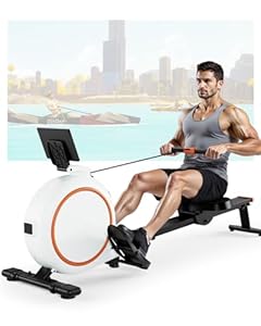 Superun 32 Levels Rowing Machine, 136KG Weight Capacity Rowing Machine for Home Gym with Quiet Magnetic Resistance, Magnetic Rower with APP LCD Display Cardio Exerciser Equipment