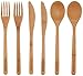 Bamboo Cutlery Set Khelif A & C, Bamboo Utensils, Eco Friendly Flatware Set, Bamboo Travel Utensils, Camping Utensils Set, 08 inch Portable Utensils Set, 2 Knives, 2 Forks, 2 Spoons with case.
