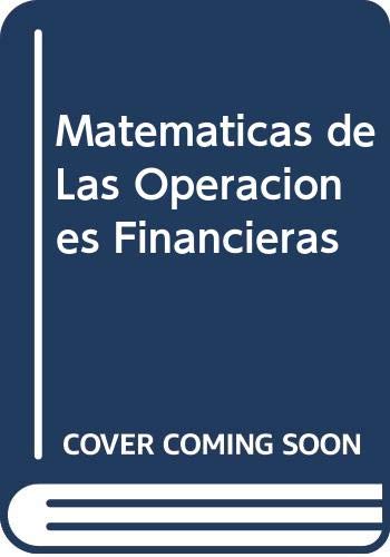 Portada de Matematica de las operaciones financieras
