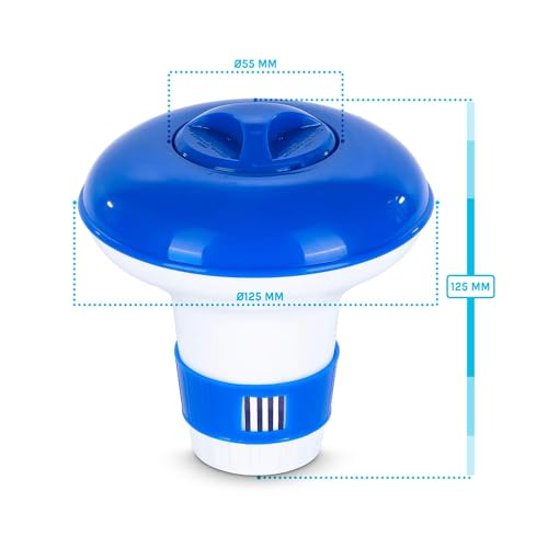 Dosierschwimmer klein 12,5 cm + 2X 576 g Mini Chlortabletten 3,6 g, schnell löslich, MiniPool, Splashpool