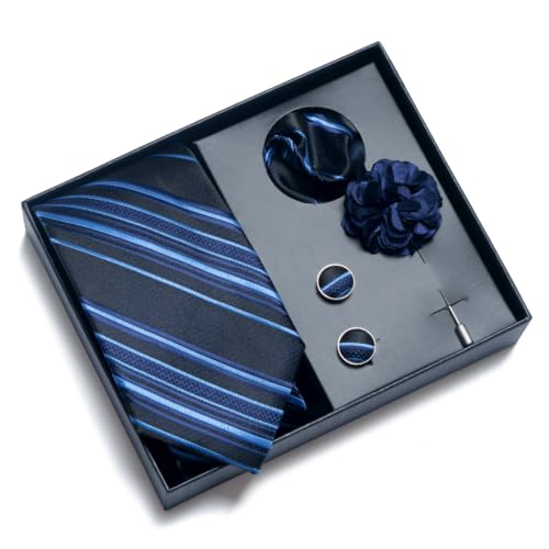 Image of joy alice 70 Colors Ties Set Men Mixed Color Necktie Handkerchief Cufflinks Brooch 3.15 Formal