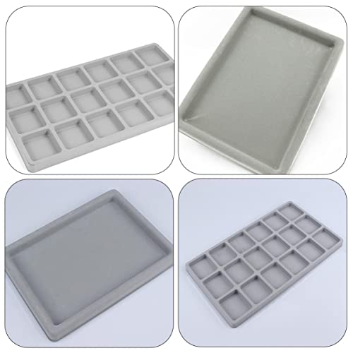 Healifty 2Pcs Bead Flocked Board Trays Boards Making Bracelet Mats Grey Design Tool Girls Organizer Craft Tools Necklaces For Beading Tray Women Beads Bracelets Necklace Jewelry #TOP2