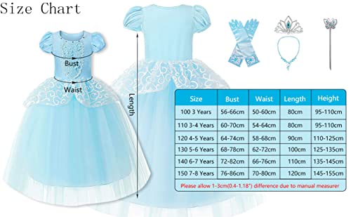 Dzyoleize Vestidos Cinderela Princesa Vestidos de Fantasia para Meninas Vestidos de Fantasia para Me