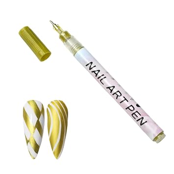 Gold Nail Polish Pen, 1 PCS Nail Art Pen, Nail Pencil, DIY Drawing Painting Pen, for Nails DIY Gold 0.5mm