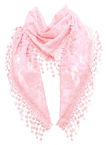 L Lace Scarf Womens Elegant Chiffon Embroidered Fashion Tassels Many Styles