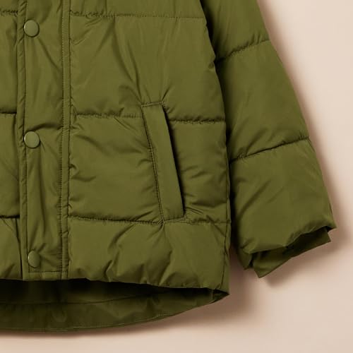 Amazon Essentials AEB00065F23_S_OLIVE Baby Boys' Heavyweight Hooded Puffer Jacket thumb #3