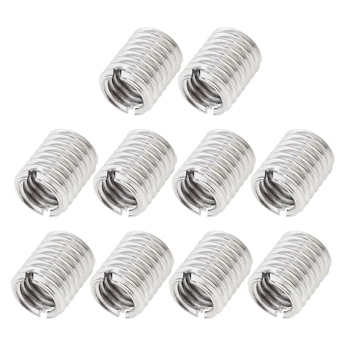Smgda 10Pcs Threaded Insert Nut, M8 to M12 Length 15MM Male Female Reducing Nut, Thread Reducing Nuts Insert Thread Repair Sleeve Pipe Fitting Conversion Sleeve Reducer Adapter (M8*M12_15)