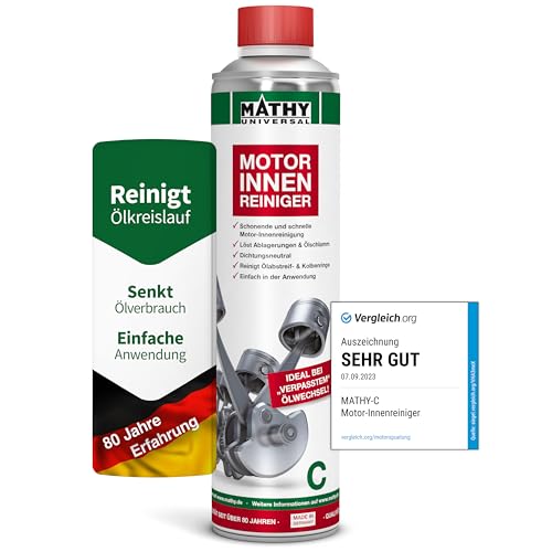 MATHY-C Motor-Innenreiniger (400 ml) - Motorspülung und Motor Innenreinigung für Diesel und Benzin Motoren - Motorreiniger Dichtungsneutral