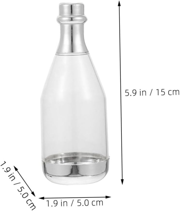 20pcs Silver Wine Bottle Candy Boxes Party Favor Containers with Lids Large Creative Wedding and Birthday Candy Packaging for Adults and Women