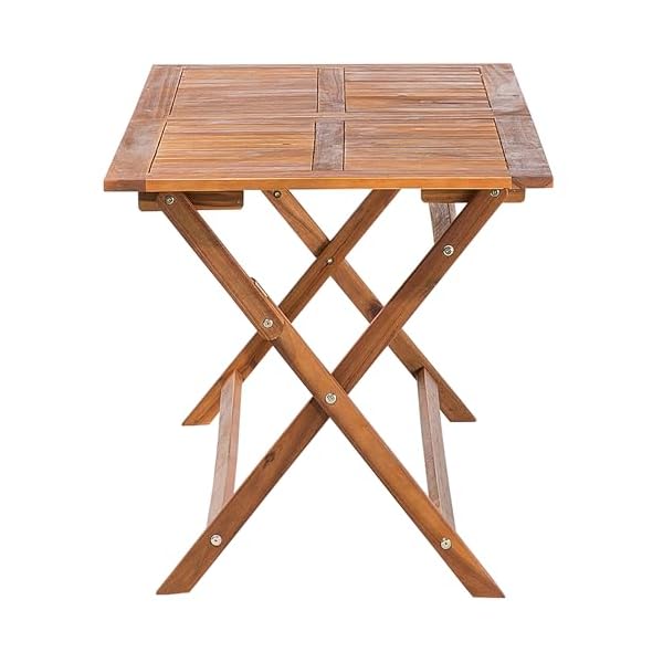 Beliani Cento Gartentisch Set Akazienholz Dunkelbraun