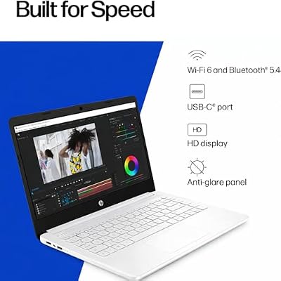 HP Everyday Laptop | Office 365 | Intel Quad-Core Processor | 11.5 HRs Battery | 1TB Cloud Storage with 128GB SSD, 8GB RAM | Copilot AI Windows 11 w/o Mouse