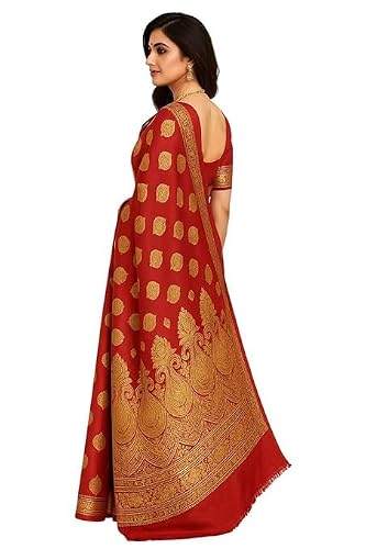 CRAFTONI red banarasi silk saree in pure silk – image 2