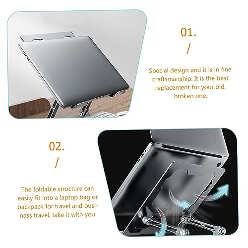 Soporte Ajustable de Metal para Laptop con Pad Antideslizante miniatura 2