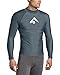 Kanu Surf Men's Long Sleeve Platinum UPF 50+ Rashguard Swim Tee, Charcoal, Medium