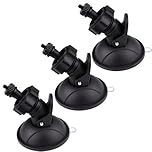 3PCS Car Dash Cam Mount bracket for Cameras Vacuum 4mm Screw Size Strong Suction Cup Mini Dash Mount Easy to Install and Remove 360 Degree Rotating Angle View Car Dash Cam Accessories