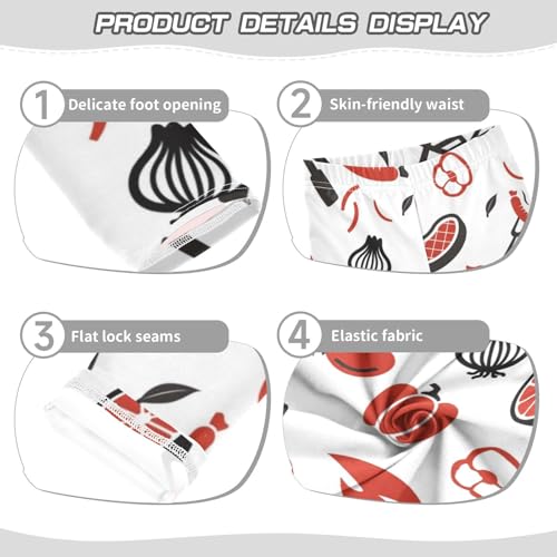 Girls Leggings Barbeque Icon Toddler Girls Clothes Leggings for Girls Toddler Girls Leggings 3-4T3