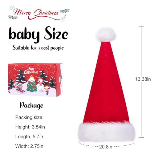 Baby Santa Hat Toddler Christmas Hat: Baby Santa Claus Hats 0-12 Months - Unisex baby Velvet Classic Santa Hat for Christmas New Year3