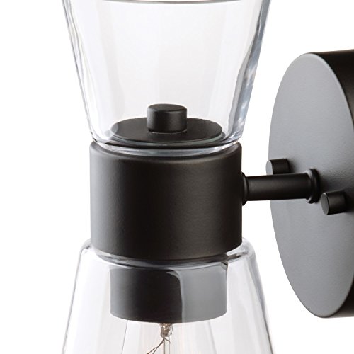 Globe Electric 51258 Montgomery 1-Light Wall Sconce, Dark Bronze, Clear Glass Shade by Globe Electric - Image 2