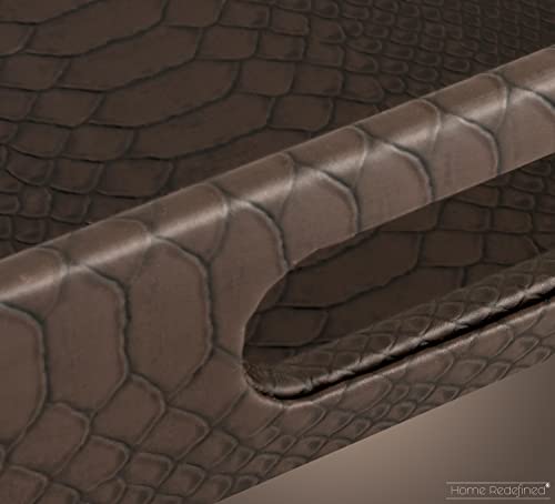 Home Redefined Beautiful Modern Elegant 18"X12" Rectangle Brown Snake Decorative Ottoman Coffee Table Dresser Living Room Kitchen Serving Tray With Handles For All Occasion's #TOP5