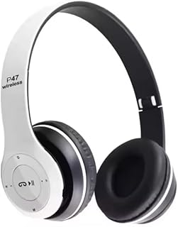 iCallMart P47 Bluetooth Over Ear Headphones Wireless with Mic (Multicolor) Price In India