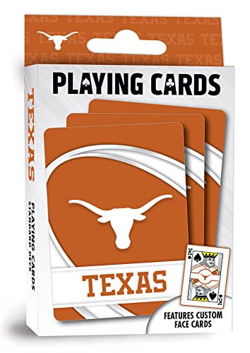 Image of Masterpieces Officially Licensed NCAA Texas Longhorns Playing Cards - 54 Card Deck for Adults