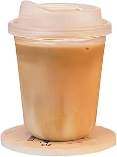 プラカップ コーヒーカップ 使い捨て 蓋付き クリアカップ アイスコーヒーカップ 100個セット PETカップ 漏れ防止 透明 割れにくい コーヒー ジュース スムージー 冷たい飲み物容器 (14oz/100個,透明)