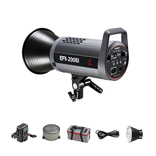 JINBEI EFII-200 Bi Video Light Studio Recording LED 2700-6500K Outdoor Continuous Stream Lighting with Battery Box (exclude Battery) AC DC Photography Fresnel Zoom Key Lighting CRI 97+ TLCI 98+ JINBEI EFII-200 Bi Video Light Studio Recording LED 2700-6500K Outdoor Continuous Stream Lighting with Battery Box (exclude Battery) AC DC Photography Fresnel Zoom Key Lighting CRI 97+ TLCI 98+