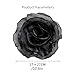 10inch Extra Large Flower Brooch Pin for Women Fashion Dainty Organza Satin Fabric Big Camellia Brooches Lapel Pins Wedding Dance Party Dress Accessories Exaggerated Jewelry Gift (Black)