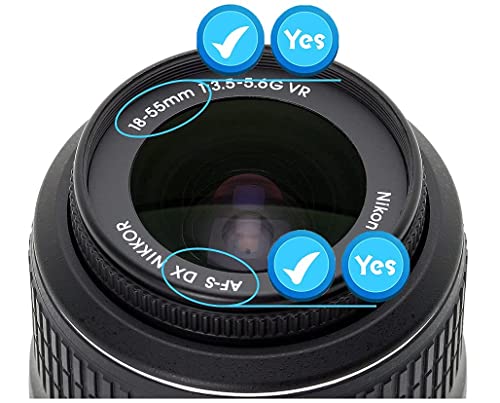 52Mm Lens Cap Compatible For Nikon Af-S(Not Af-P) Dx 18-55Mm F3.5-5.6G Ed/Vr/Vr Ii,Af(Not Af-S) Nikkor 50Mm F/1.8D,Af(Not Af-S) 50Mm F/1.4D[2 Pack] #TOP2