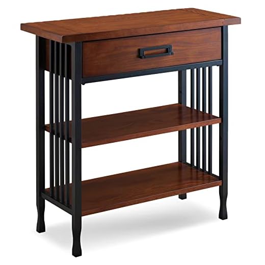 Leick Home Ironcraft Foyer Bookcase with Drawer