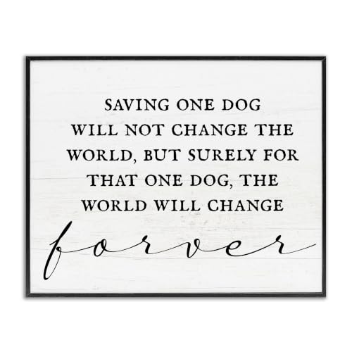 Rescue Dog Phrase Framed Wall Art