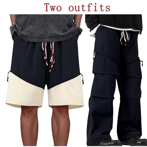 Mens Cargo Pants Casual Joggers Athletic Pants Loose Straight Sweatpants Outdoor Fitness Trouser Multiple Pockets2