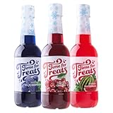 Time for Treats Cherry, Blue Raspberry, Watermelon Snow Cone Syrup 3-Pack by VICTORIO VKP1109