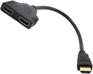 Angoily 1pc to Splitter Cable Converter High Definition Male to Female Adapter for Dual Output Devices Patch Cord for Compatible Systems