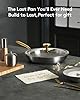 Titanium Pans for Cooking | 12 Inch Pure Titanium Skillet Set with Lid | Hammered Chef-Grade Tagine Design | PFAS/PFOA/PTFE-Free | Induction & Oven-Safe, Dishwasher Safe #1
