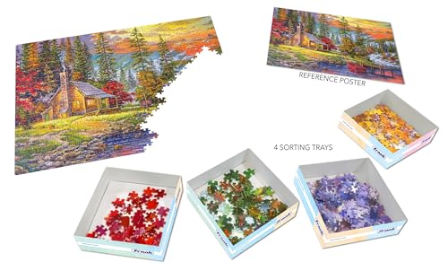 Frank The Lakehouse Jigsaw Puzzle for Adults | 750 Piece Jigsaw Puzzles for Adults & Kids Above 15 Years | Fun & Challenging | Realistic Illustration- Stress Relief Puzzle Games & Gifts for Teenagers