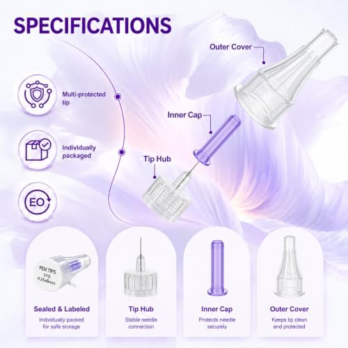 100 Pcs Disposable Pen Tips 31G (0.23x 6mm),Individually Wrapped — 사진 3