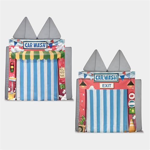 SeeMees Play Panel for Modular Play Couch Childrens Play Panel for Toddler (Sofa not Included) (Carwash - Two Panel Set)