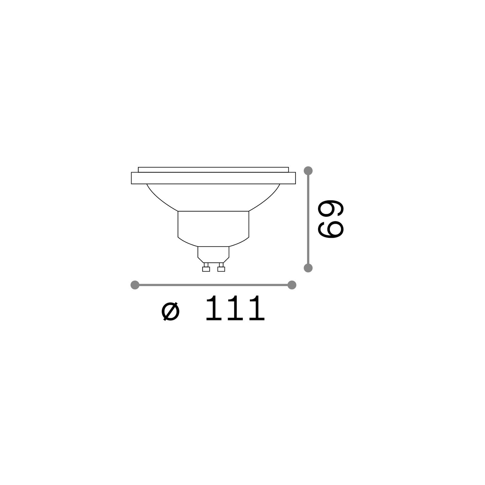 QPAR111 - Bombilla LED reflectora (GU10, 13 W, 4000 K, 1000 lm, luz blanca neutra)