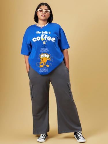 Image of Bewakoof Women's Cotton Cartoon Oversized Fit T-Shirt