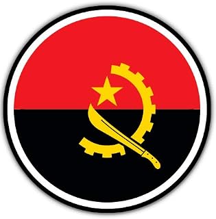 Angola Flag - 12" Vinyl Sticker Waterproof Decal