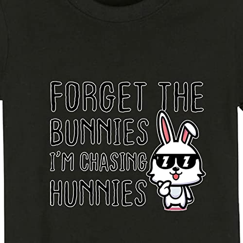 Camiseta de verão com estampa de coelho I AM CHASINGS HUNNEY de manga curta para meninos e meninas c