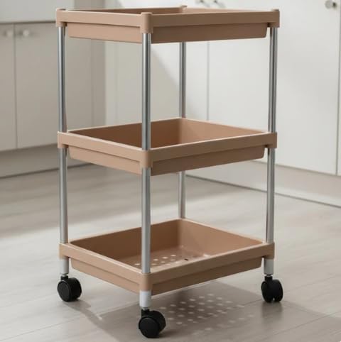 Space Saving Storage Organizer Rack with Strong Frame, Multi Purpose Shelf Unit for Home Organization and Storage Needs