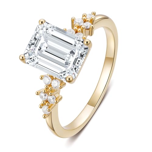 Zoesky 3CT Engagement Rings for Women Princess Cut 5A Cubic Zirconia Wedding Promise Rings for Her Women Jewelry for Christmas Birthday Gift for Women (5) - image 1